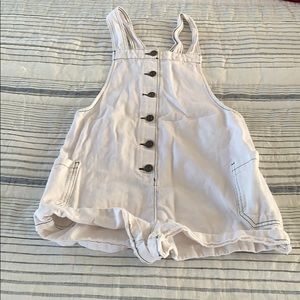 BDG White Denim Overalls
